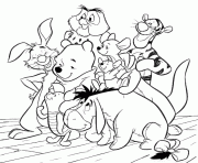 Coloriage winnie l ourson et tous ses amis